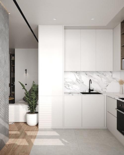 Стильный дизайн - проект кухни и прихожей. 01