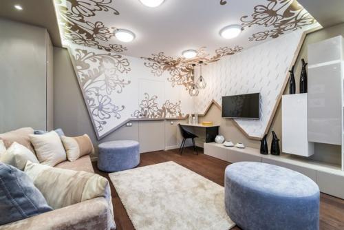 18- Метровая комната для молодой пары, живущей вместе с родителями. 04