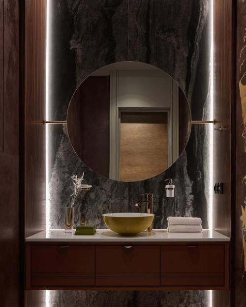 Школа ремонта.  Стильный и необычный санузел. 02