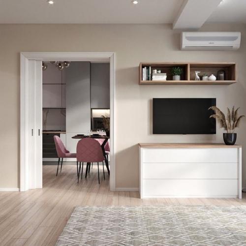 Шикарный дизайн - проект небольшой квартиры с грамотным зонированием. 03