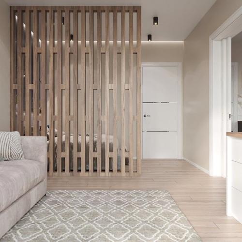 Шикарный дизайн - проект небольшой квартиры с грамотным зонированием. 01