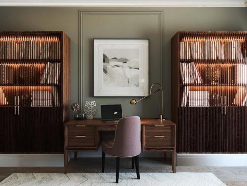 Иньерьер просторного кабинета. 05