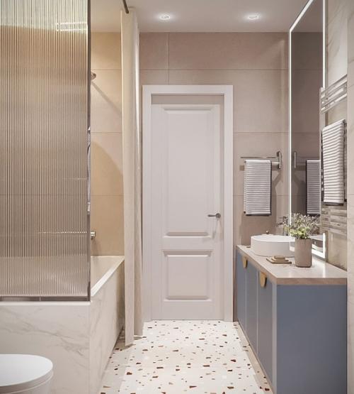 Просто уютная ванная из нашего проекта. 01