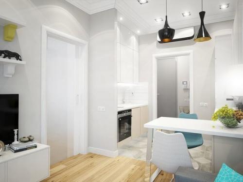 Дизайн небольшой двухкомнатной квартиры (33 кв. 04