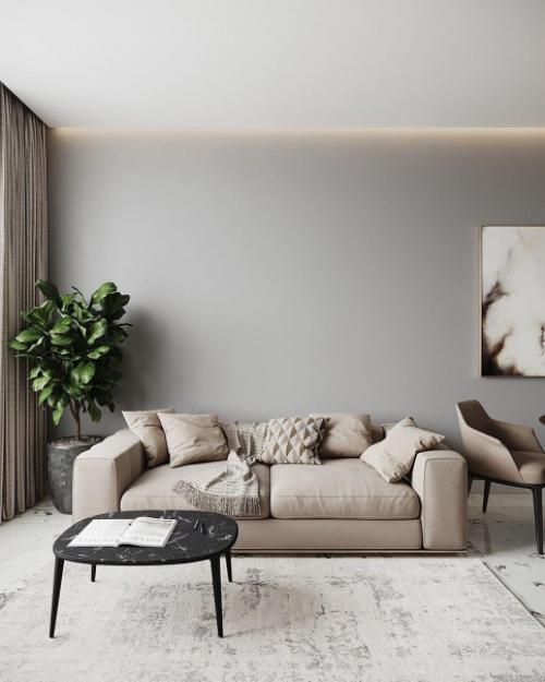 Нейтральный интерьер в современном стиле. 03