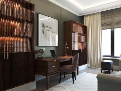 Иньерьер просторного кабинета. 03