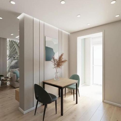 Только в том случае, если вы любите мятный цвет в интерьере - присмотритесь к такому варианту оформления квартиры. 01