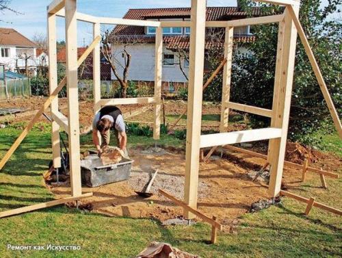 Строительство беседки из дерева. 02 Строительство беседки из дерева. 02