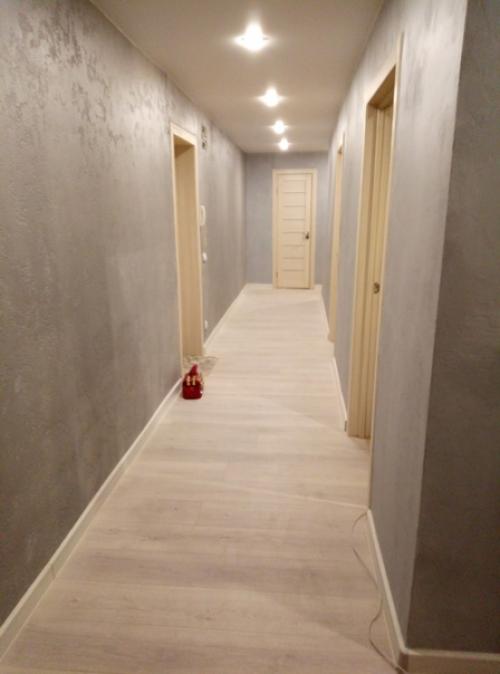 Ремонт коридора.  Стены сделала своими руками. 06