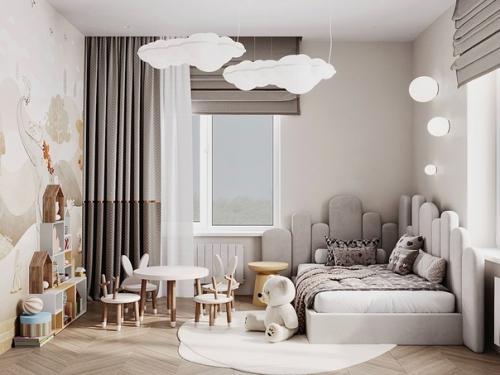 Интерьер уютной детской комнаты. 03