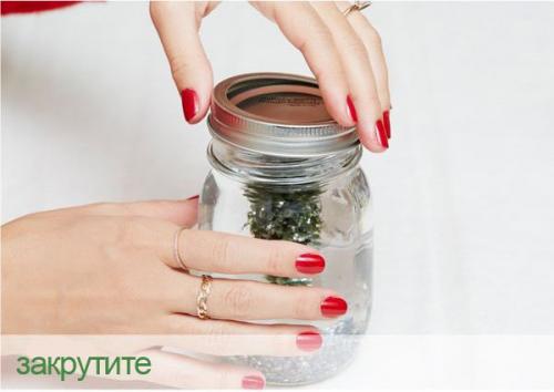 Простой способ стеклянный снежный шар своими руками сделать. 03