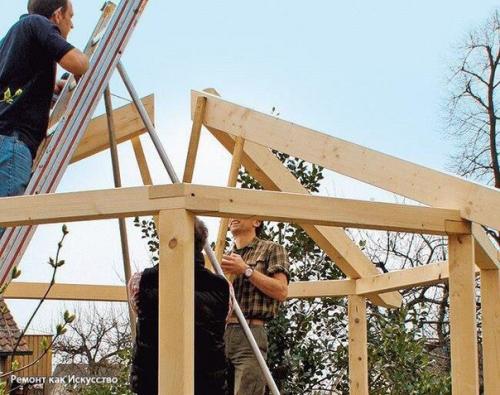 Строительство беседки из дерева. 03 Строительство беседки из дерева. 03
