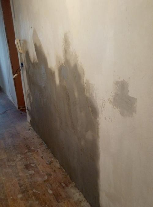 Ремонт коридора.  Стены сделала своими руками. 02