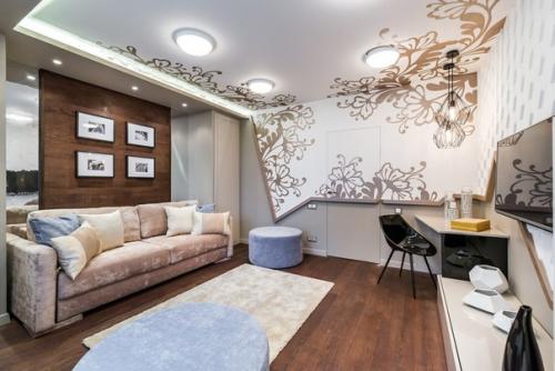 18- Метровая комната для молодой пары, живущей вместе с родителями. 03