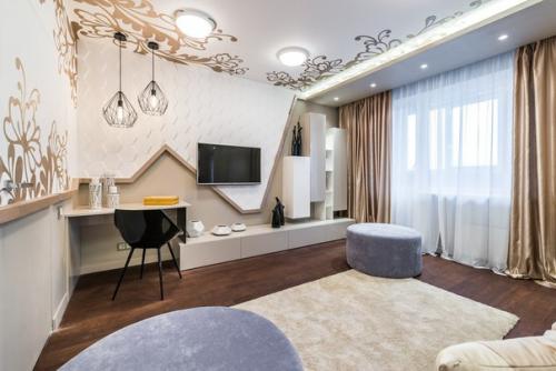 18- Метровая комната для молодой пары, живущей вместе с родителями. 05