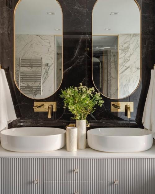 Школа ремонта.  Ванная комната хозяев из реализованного проекта. 05