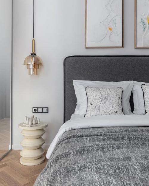 Однокомнатная квартира в монохромном оформлении. 02