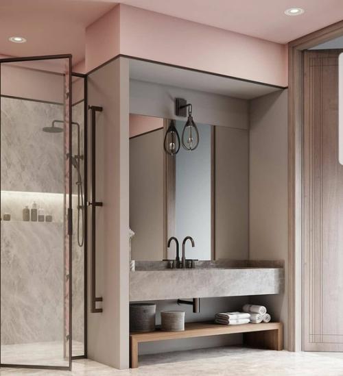 Интерьер ванной комнаты в современном стиле. 02