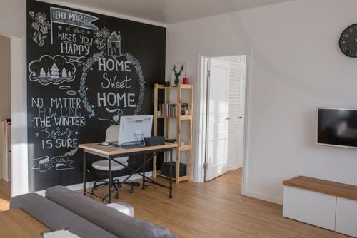 Кухня - гостиная в скандинавском стиле после ремонта. 03