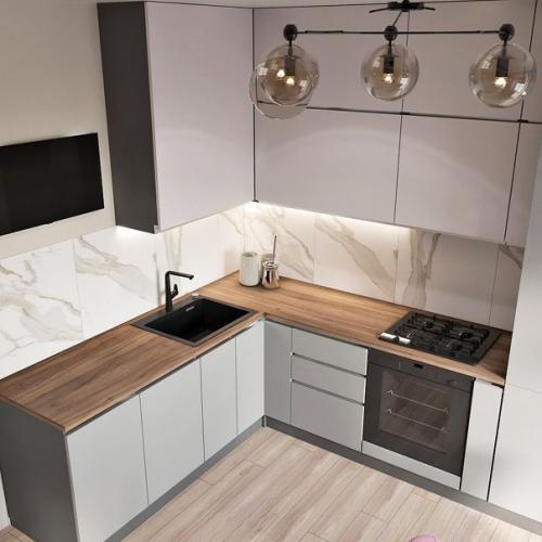 Шикарный дизайн - проект небольшой квартиры с грамотным зонированием. 05