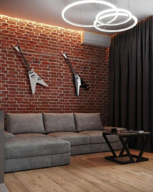 Стильный дизайн - проект совмещенной кухни - гостиной. 04