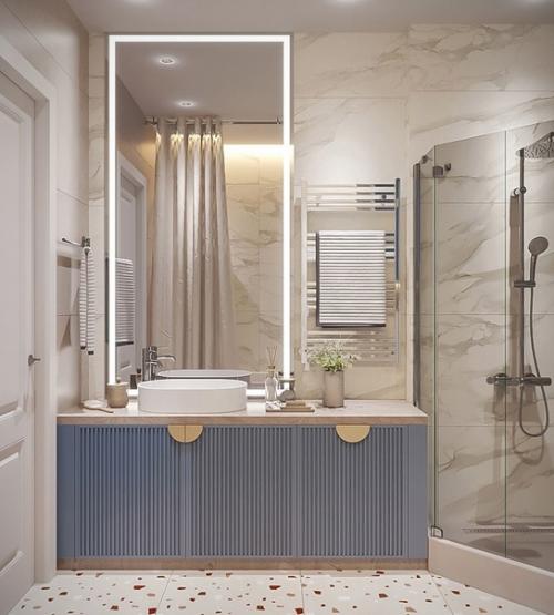 Просто уютная ванная из нашего проекта. 02