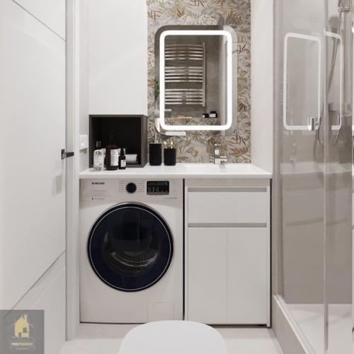 Три варианта дизайн - проектов для небольших санузлов. 02