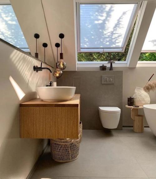 Санузел на мансардном этаже. 01