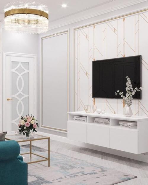 Классический интерьер квартиры с невероятно красивой мебелью. 07