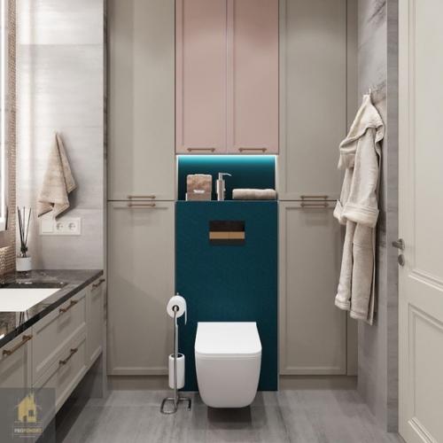 Три варианта дизайн - проектов для небольших санузлов. 03