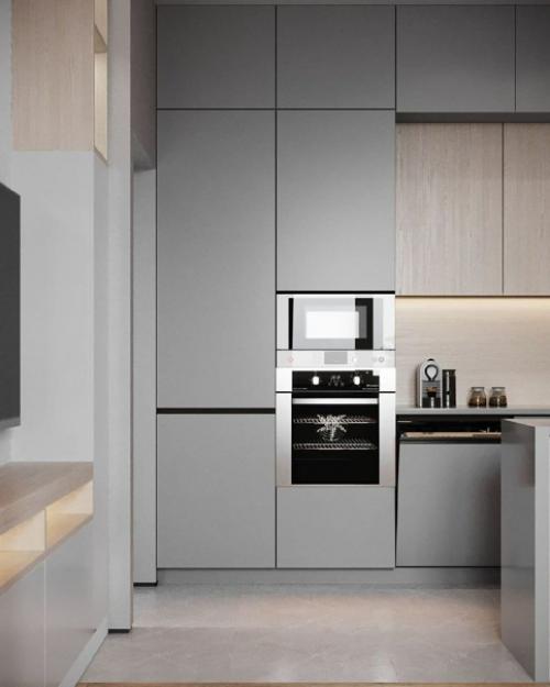 Стильный дизайн - проект совмещенной кухни - гостиной. 03