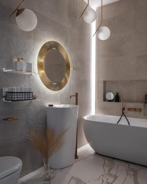 Ванная комната с интересными идеями оформления. 01