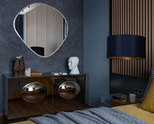 Самое очевидное решение для желтого - использовать его в виде яркой детали в дизайне комнаты, как в интерьере спальни. 01