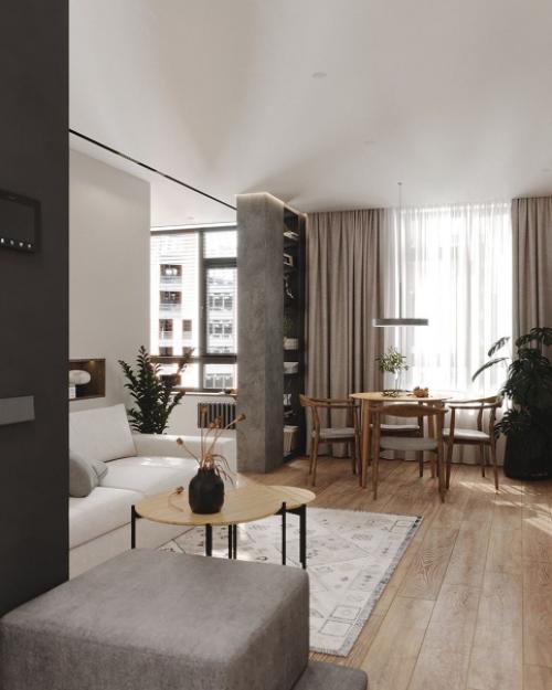 Стильный дизайн - проект кухни и прихожей. 05