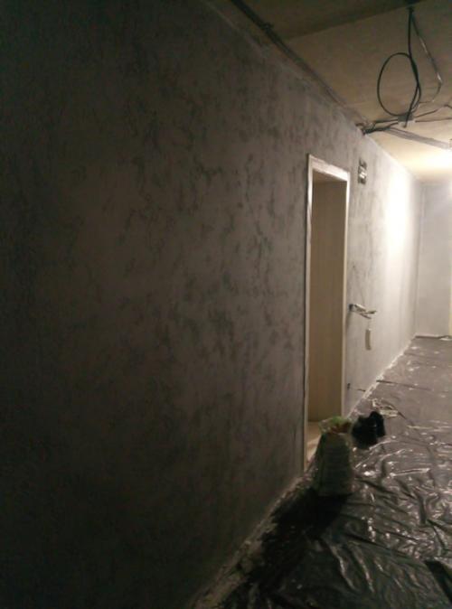 Ремонт коридора.  Стены сделала своими руками. 04