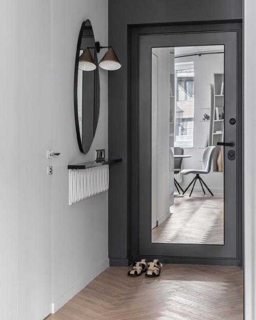 Однокомнатная квартира в монохромном оформлении. 07