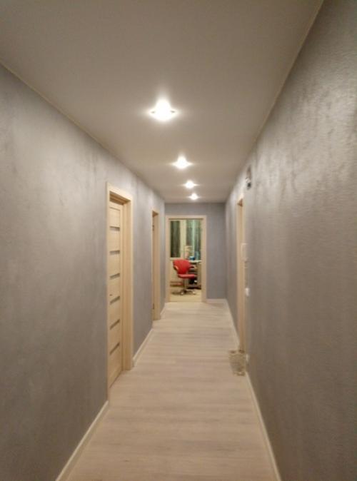 Ремонт коридора.  Стены сделала своими руками. 05