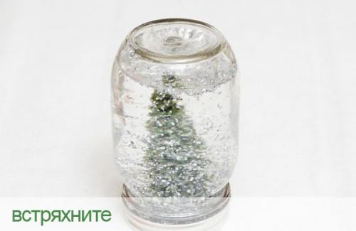 Простой способ стеклянный снежный шар своими руками сделать. 04