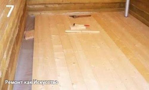 Черновой пол в деревянном доме. 06 Черновой пол в деревянном доме. 06