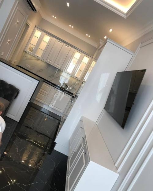 Кухня - гостиная в классическом стиле после ремонта. 07