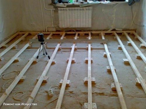 Технология монтажа плитки на деревянный пол. 03