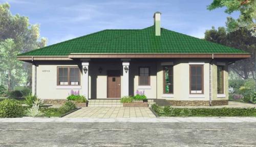 Проект дома из блоков с эркером (134, 3 м 2). 04 Проект дома из блоков с эркером (134, 3 м 2). 04