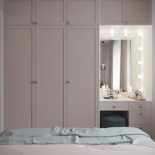 Крутой дизайн - проект однокомнатной квартиры с интересным зонированием спального места. 03