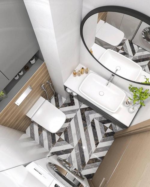 Утренняя подборка светлых интерьеров санузлов. 04