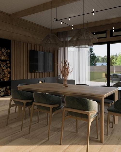 Интерьер загородного дома, куда с удовольствием хочется приезжать и забывать о всех своих будничных проблемах. 02