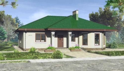 Проект дома из блоков с эркером (134, 3 м 2). 03 Проект дома из блоков с эркером (134, 3 м 2). 03