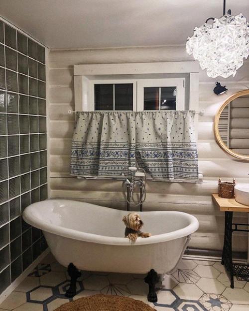 По-домашнему атмосферная ванная комната. 04