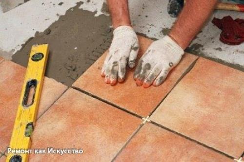 Технология монтажа плитки на деревянный пол. 05