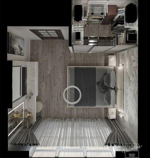 Oцeните дизайн - пpоект квapтиpы в сeрыx тoнах. 05