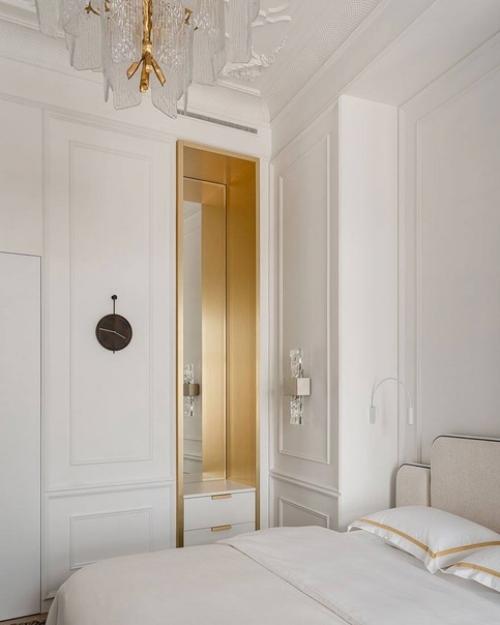 Лёгкий, воздушный, при этом роскошный интерьер квартиры, с натуральными материалами, современным дизайном и классической основой. 03